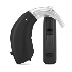 Widex-EVOKE-FM-Double-Tech-black-Black-With-hook-Hearing-aid-With-shadow