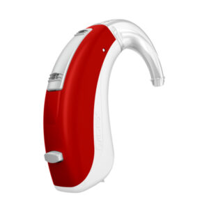 Widex-EVOKE-FM-Standalone-Sporty-red-White-Hearing-aid